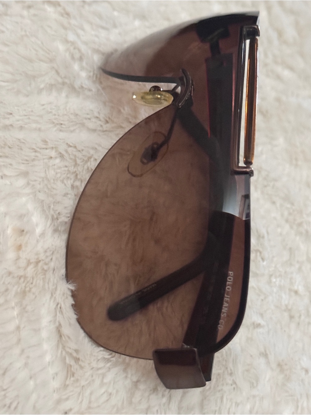 Ralph Lauren Brown Gradient Shield Sunglasses